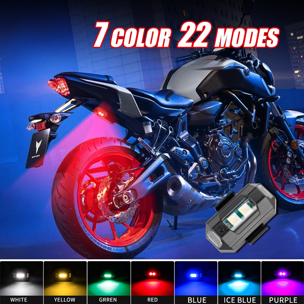 1PC 7 色ミニ USB 充電 LED 衝突防止オートバイ - Drone Led Light のレビューと価格